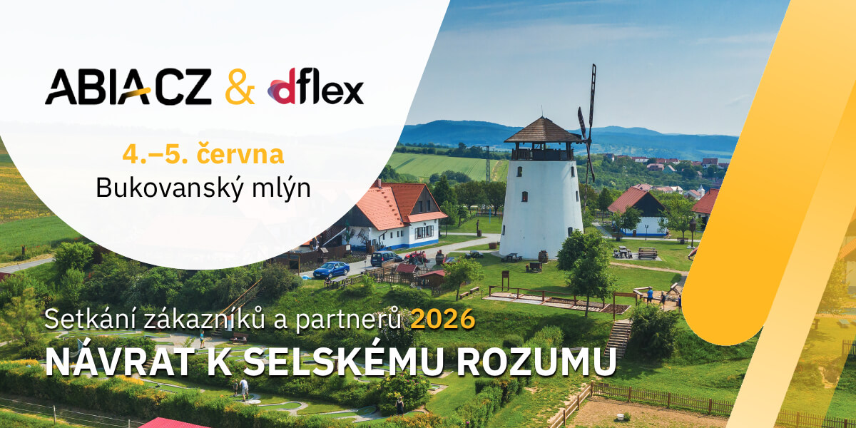 pozvánka na setkání zákazníků ABIA CZ & dFlex 2026